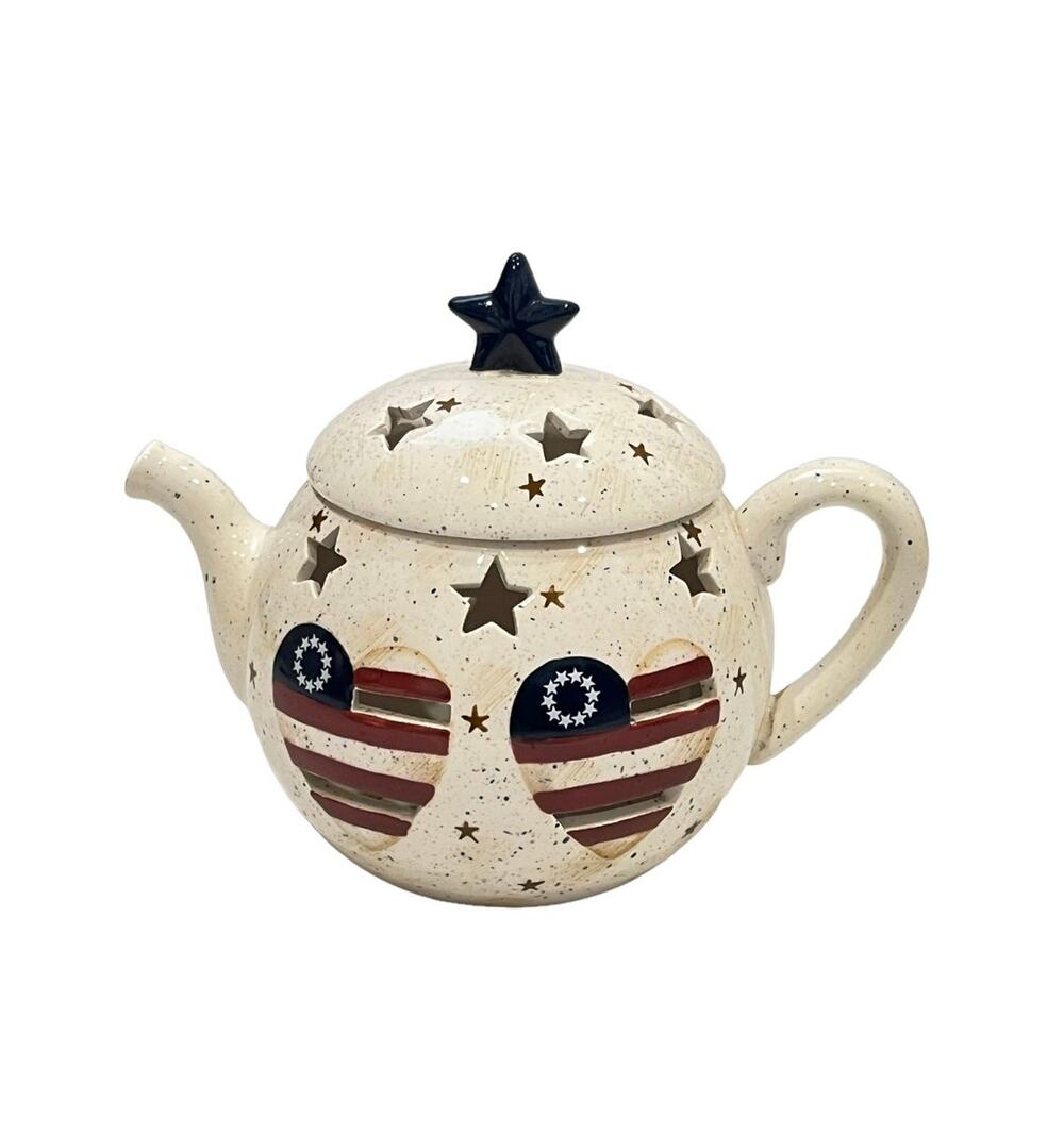 Vintage Home Interiors Candle Cover Teapot